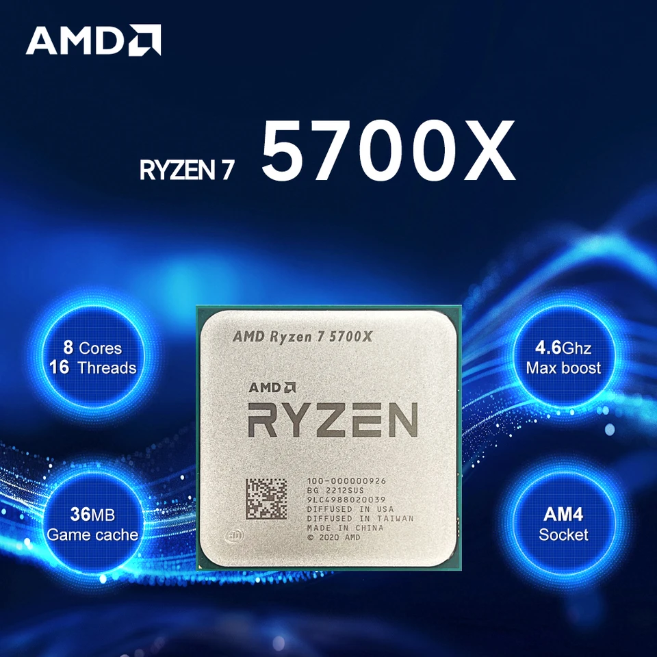 AMD Ryzen 7 5700x New 8-Core CPU16-Thread 4.6GHz Processor 7NM L3