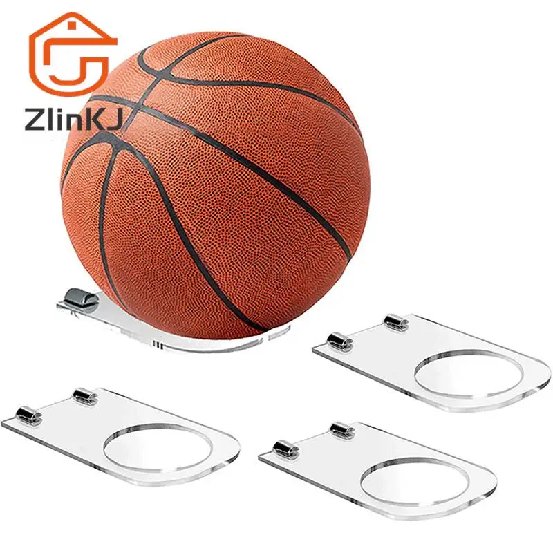 AcrylicFootBallDisplayStandBasketballWallMountBallSupport