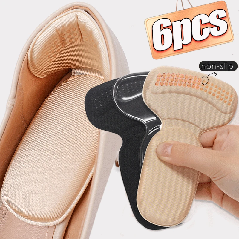 2/6pc Silicone Gel Insoles Women Heel Spur Pain Relief Foot Cushion High Heels Half Insole Antiwear Protector Stickers Shoe Pads
