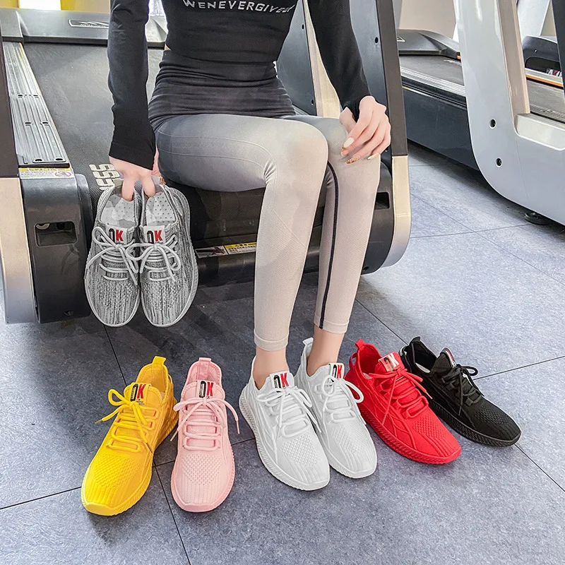 Baskets Femme Respirantes Légères – Chaussures Running Confortables Maille Aérée Marche Sport Décontractées