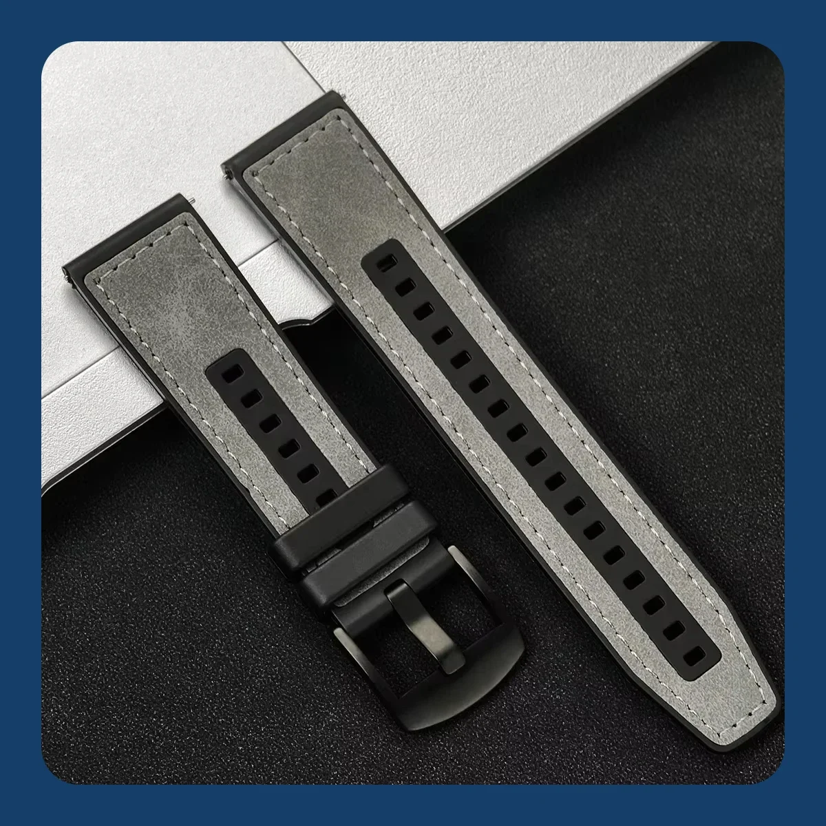 Versatile Silicone Watch Band - 20mm/22mm | Classic & Durable Strap