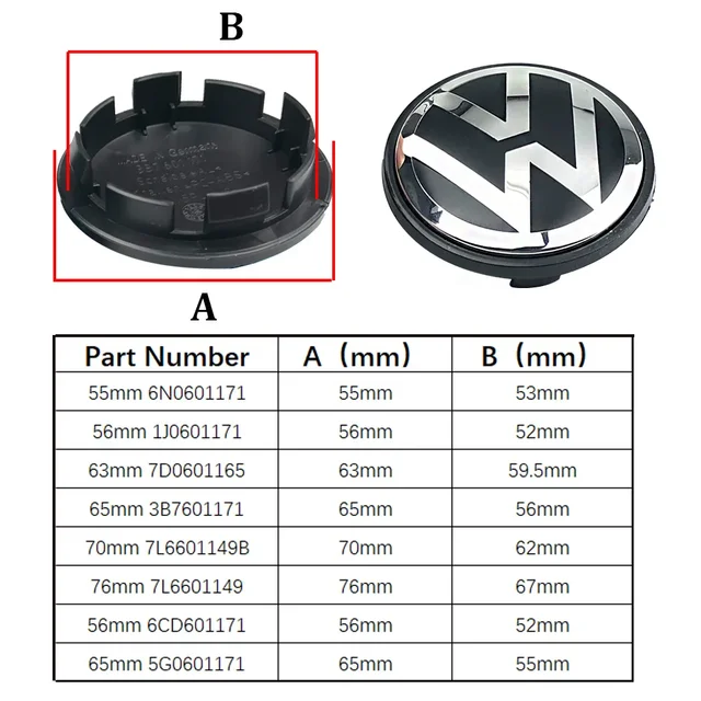 VW Wheel Center Caps 5