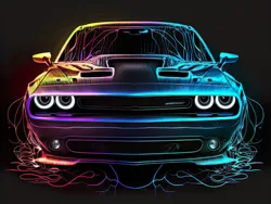 Vintage Car Inspired Digital Art Canvas Print - Supercar Wall Decor - 100x150cm no frame (SY1723)