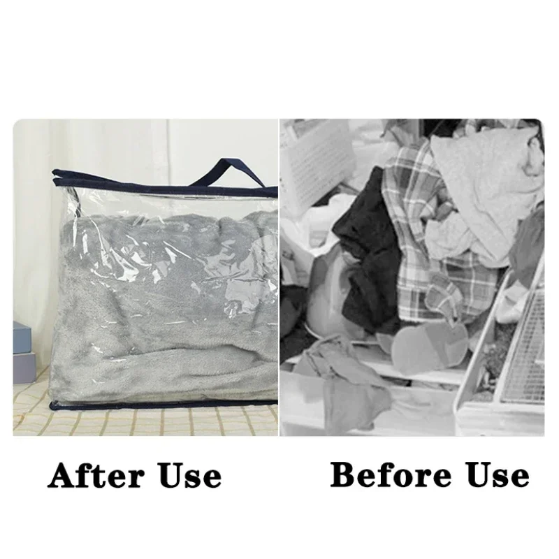 Quilt Pillow Storage Bags Moving Bedding Packing Bags Transparent PVC Storage Bags Blanket Packing Bags Pillowcase Bags 2