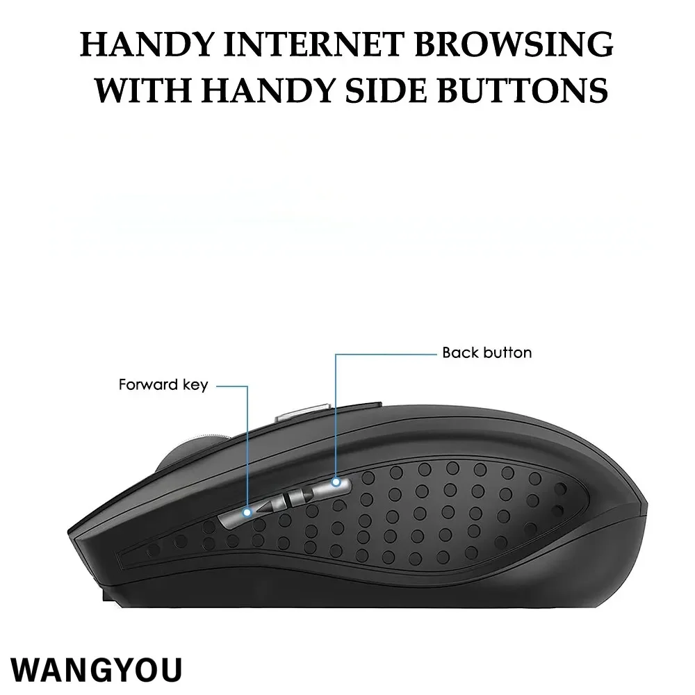 Wireless Mouse Silent Mouse 2.4G Portable Mobile Optical Office Adjustable DPI Levels for Notebook PC Laptop MacBook