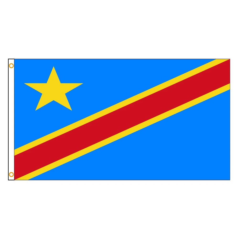 Flaghub 90 X150Cm Congo Repubblica Democratica Del Congo Flag Bandiera Nazionale Bandiera Della Decorazione Della Casa