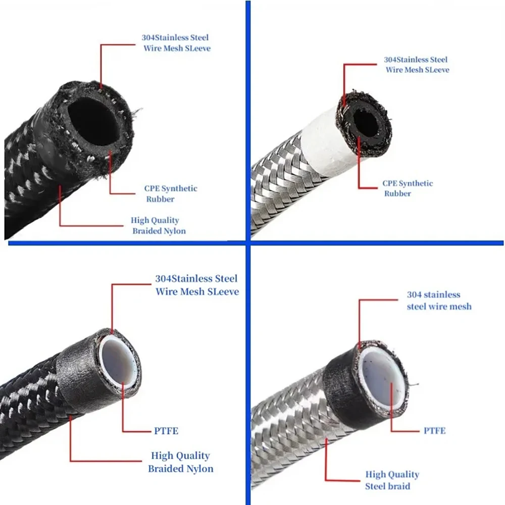 aco inoxidavel trancado nylon combustivel mangueira oleo 01
