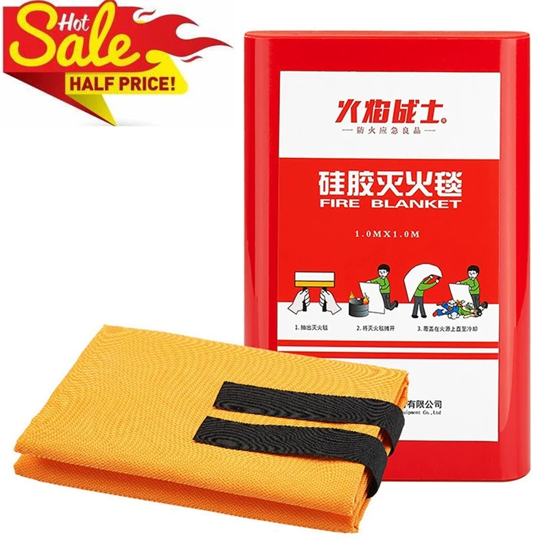 VITCOCO New Silica Gel 100 * 100cm Fire Blanket Fire Blanket Household Kitchen Fighting Appliances Emergency