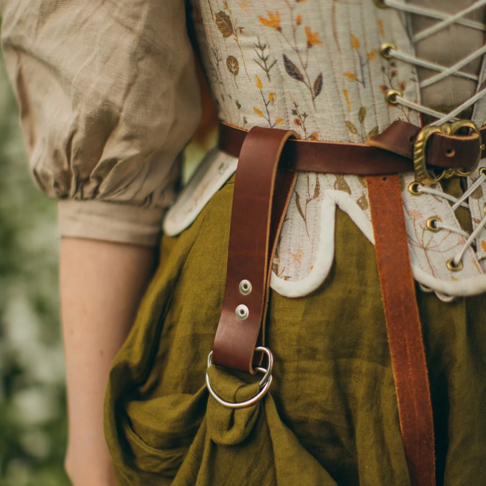Leather Belt Skirt Hike Handmade Elegant Medieval Nordic Medieval Belt Artificial Leather Unpolished Sturdy Vintage Belt Skirt Hikes