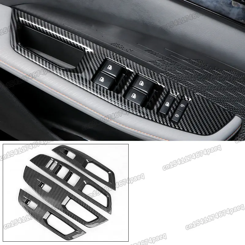 

Панель переключателя окна автомобиля из углеродного волокна для changan uni-v 2022 2023, аксессуары для украшения 2024, Стайлинг, подлокотник межкомнатной двери