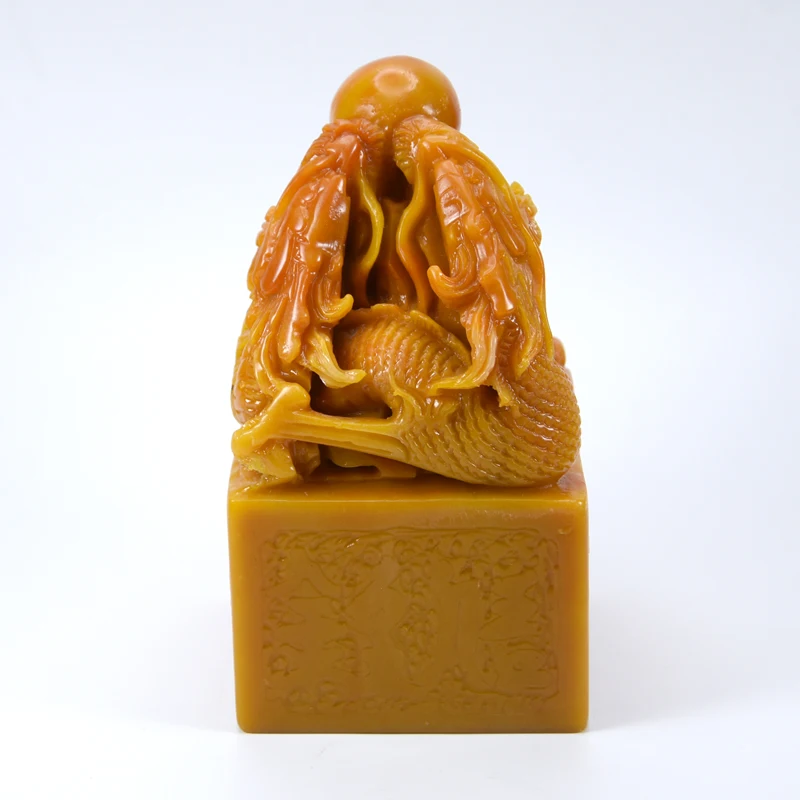 ImitationTianHuangShiDoubleDragonPlayingPearlJadeSealSeal