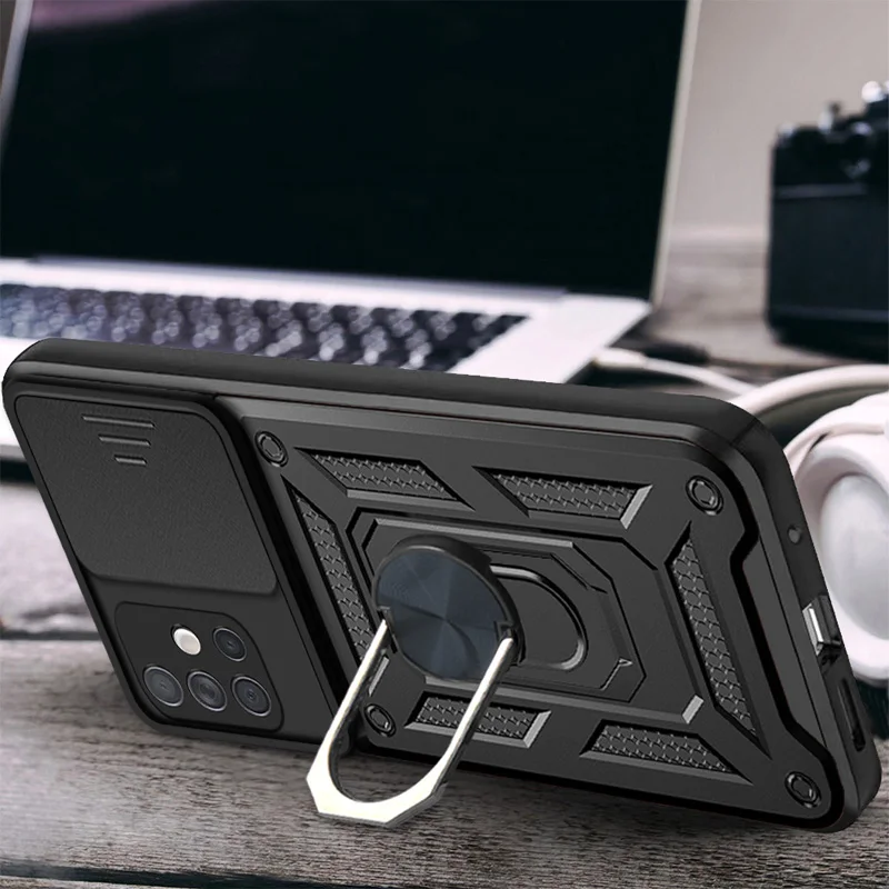 Shockproof Armor Case with Car Holder - Rugged Protective Phone Cover