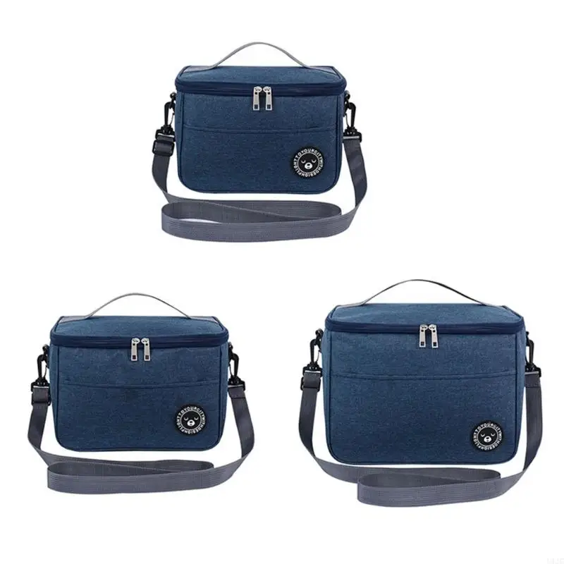 Camping Thermal Cooler Bag with Shoulder Strap Waterproof Oxford Cloth Picnic Insulated Bag Lunch Boxes Picnic Basket