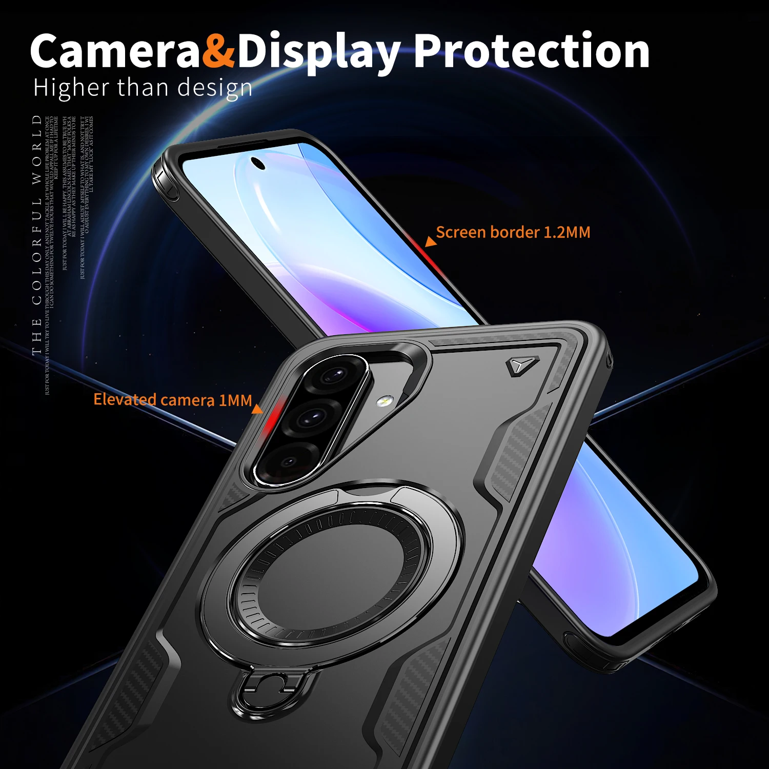 Armor Anti-Fall 360° Rotating Stand Plastic Phone Case Cover
