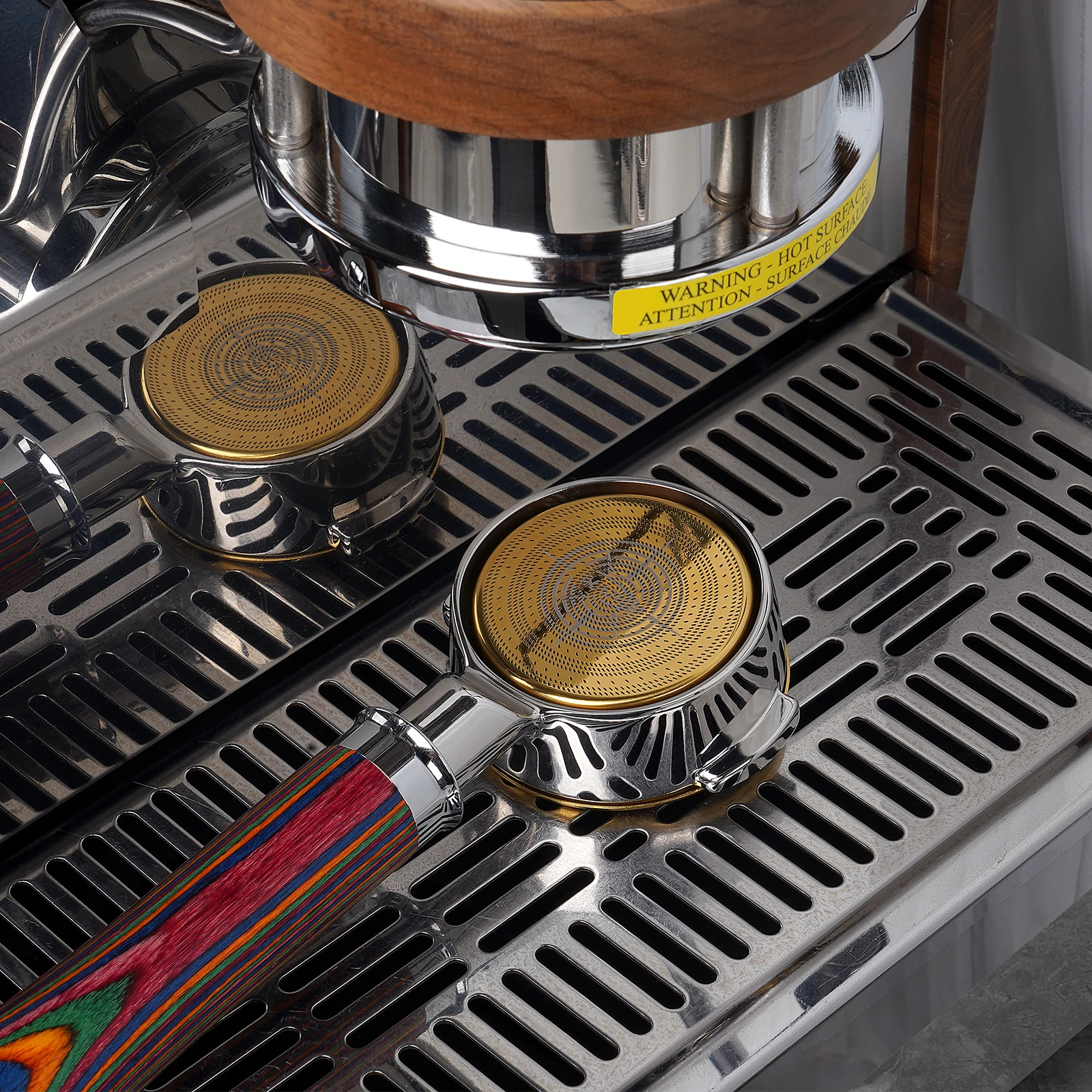 فلتر سلة قهوة اسبريسو بدون قاعدة عالي الدقة من الس...