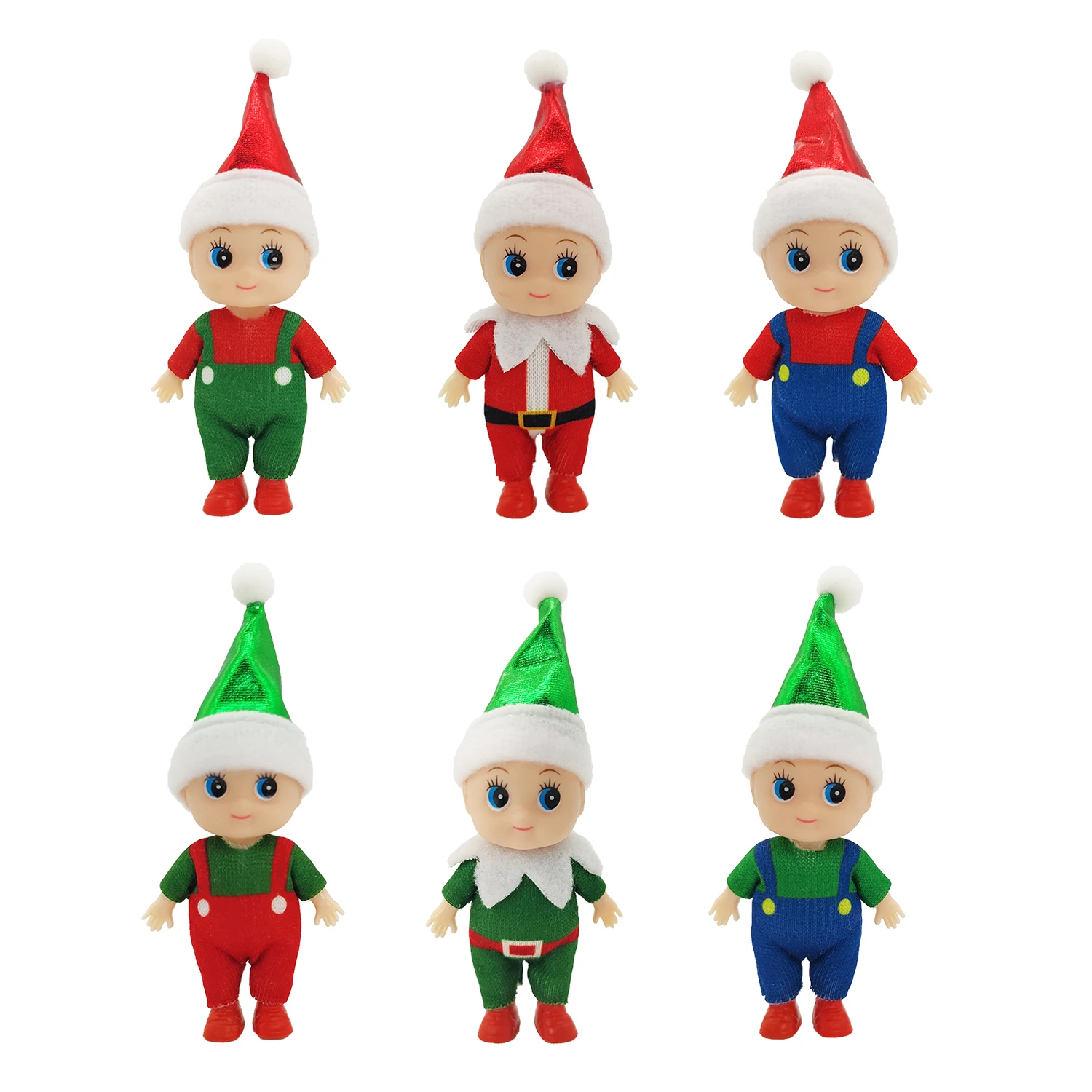 Natale Mini Baby Elf Dolls Todder Elves Tuta Benignity Craft Babies Doll Toy Decoration On The Shelf Gift For Girl Boy Kid