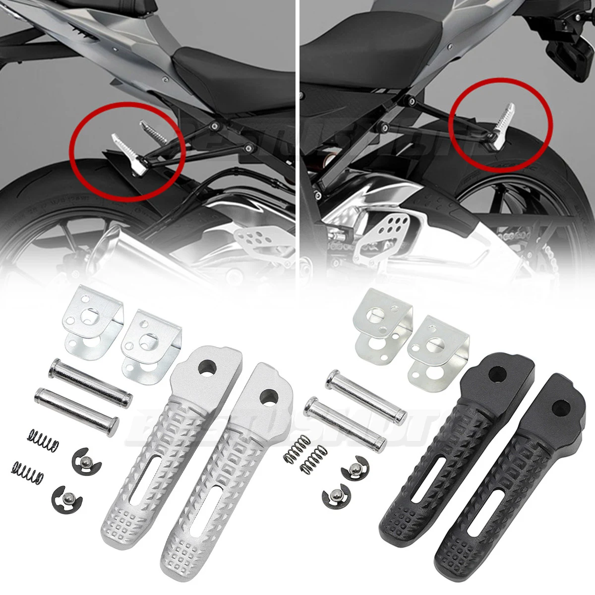 Motorcycle Rear Footrests For BMW S1000R-S1000RR HP4 R Nine T Pure Urban