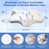 Pulatree Pillow Odorless Orthopedic Pillow For Neck And Shoulder Pain Memory Foam Neck Pillow Ergonomic Sleeping Cervical Pillow 5