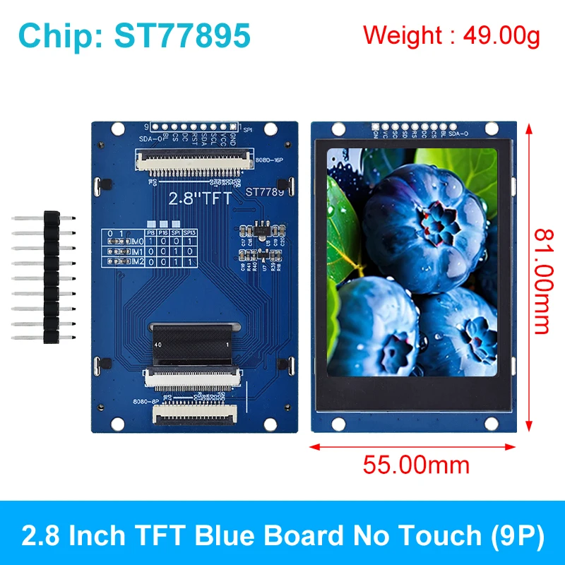 TZT 240x320 2.8インチ SPI TFT LCD タッチパネル シリアルポート