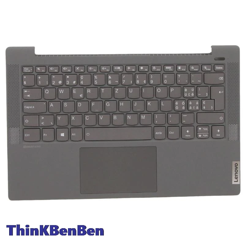 

SWS Swiss Black Keyboard Upper Case Palmrest Shell Cover For Lenovo Ideapad 5 14 14IIL05 14ARE05 14ALC05 14ITL05 5CB1A14141