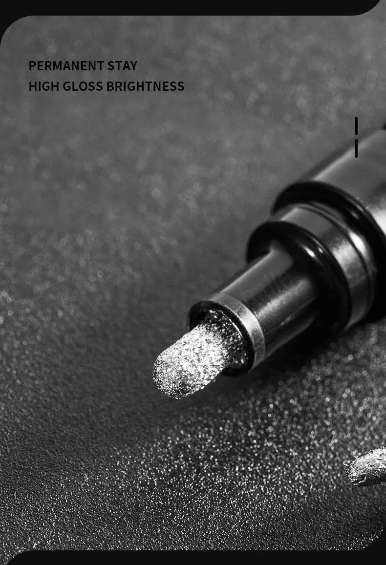 Haile Silver Mirror Marker Gold Liquid Pen Art Liquid Mirror DIY Resin Paint Mirror Chrome Metallic Craftwork Pen Accessories