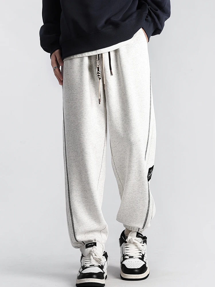 Sports casual pants, men's trend, spring new loose straight leg versatile long pants