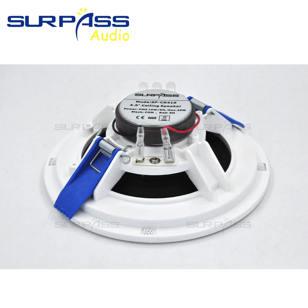 4.5'' 8ohm 10W PA System Home Passive Ceiling Speaker Stereo Sound Full Range Loudspeaker Background Music for Amplifier Indoor wall ceiling speaker
