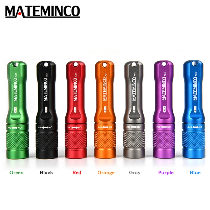 MATEMINCO A01 MINI Keychain Light EDC Flashlight 219C 110 Lumen AAA  Battery Torch Small Lantern Self defense Search Emergency