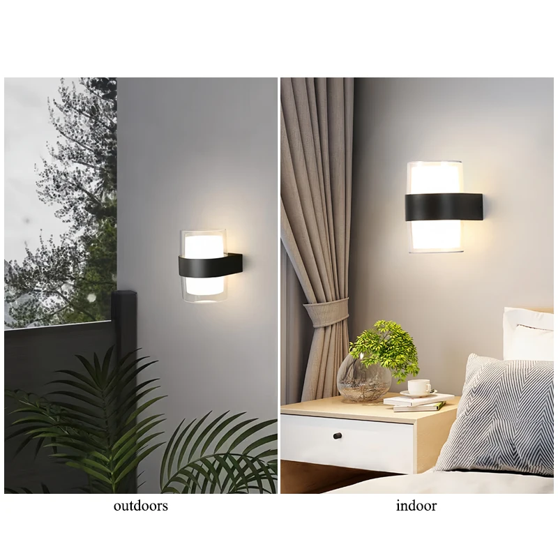 LED 벽 조명 베란다 스콘스 램프, 실내 조명, 야외 정원 계단 침실, 10W