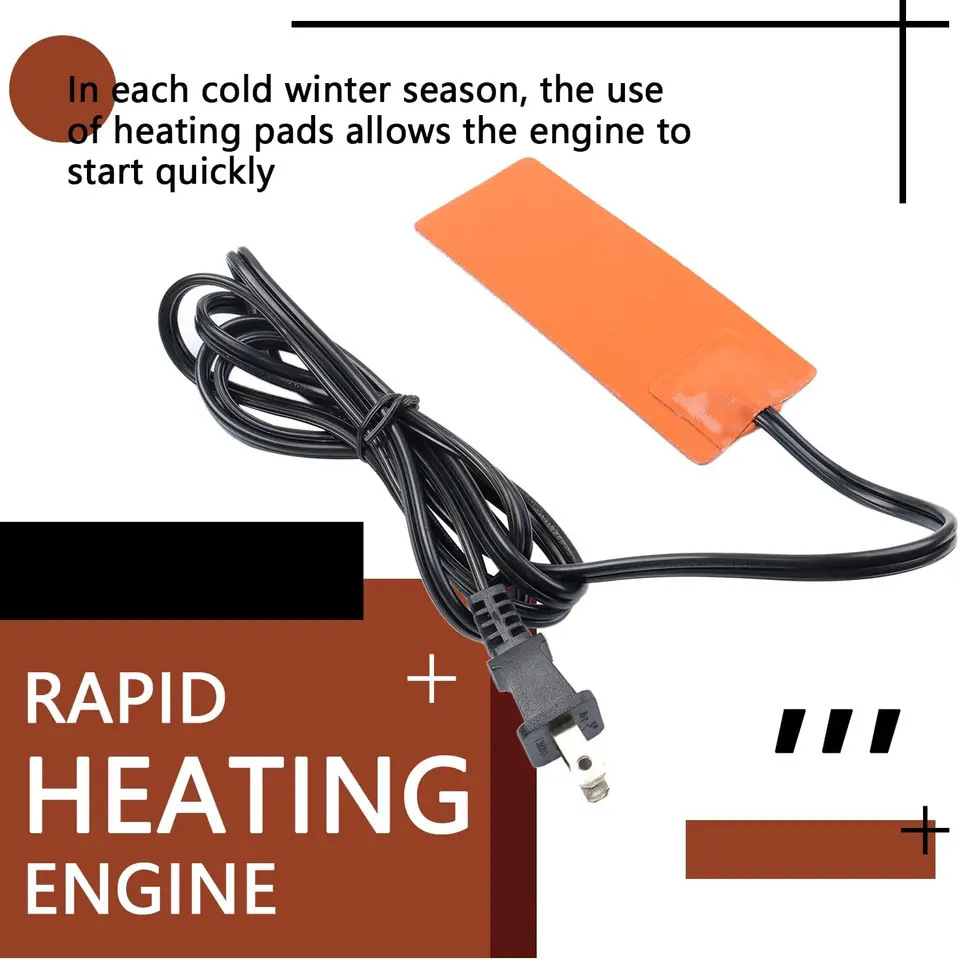 Auto Motor Olie Pan Sump Tank Heater Pad Eu Plug 220v 250w Siliconen Olie Verwarming