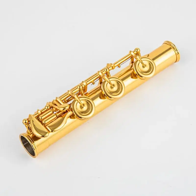 USA Powell PS705 24K gold plated flute C tune 17 open hole gold plated professional flute instrument playing test instrument