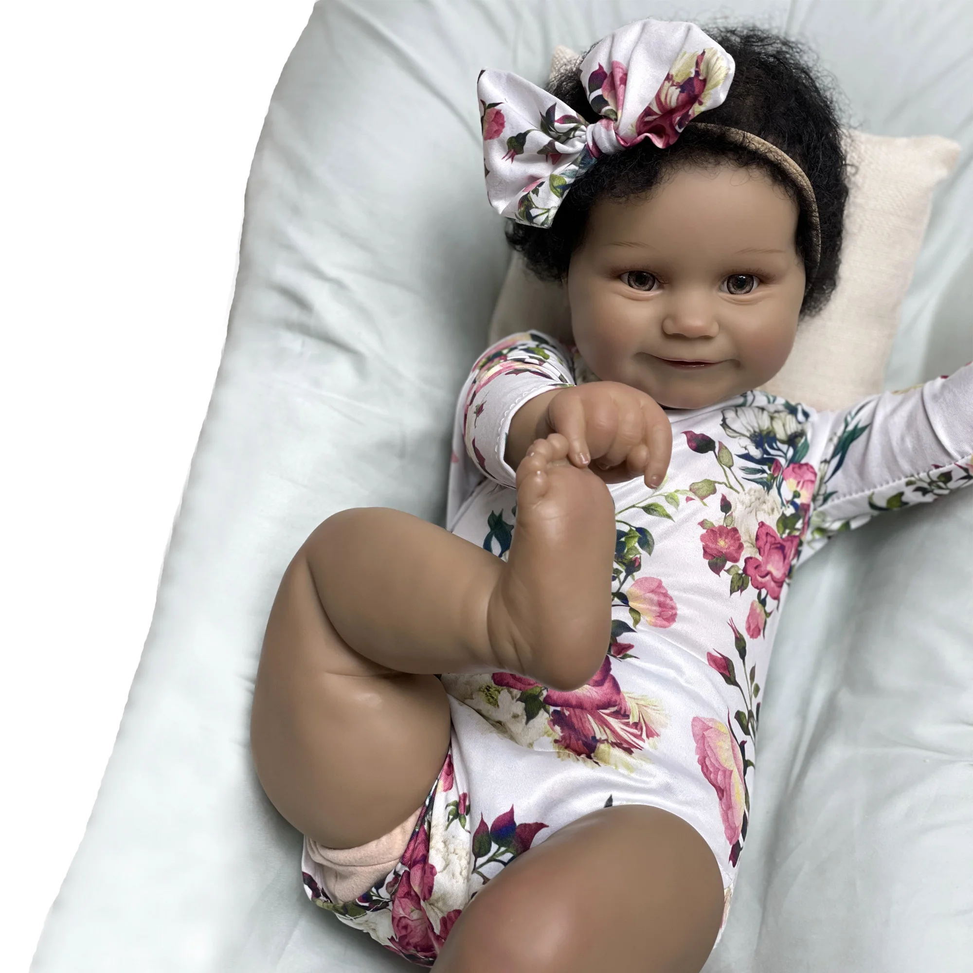 

24 Inch Finished Reborn Dolls Handmade Lifelike Soft Vinyl Bebe Reborn Boneca Renascida Brinquedo Bebe Para Crianças