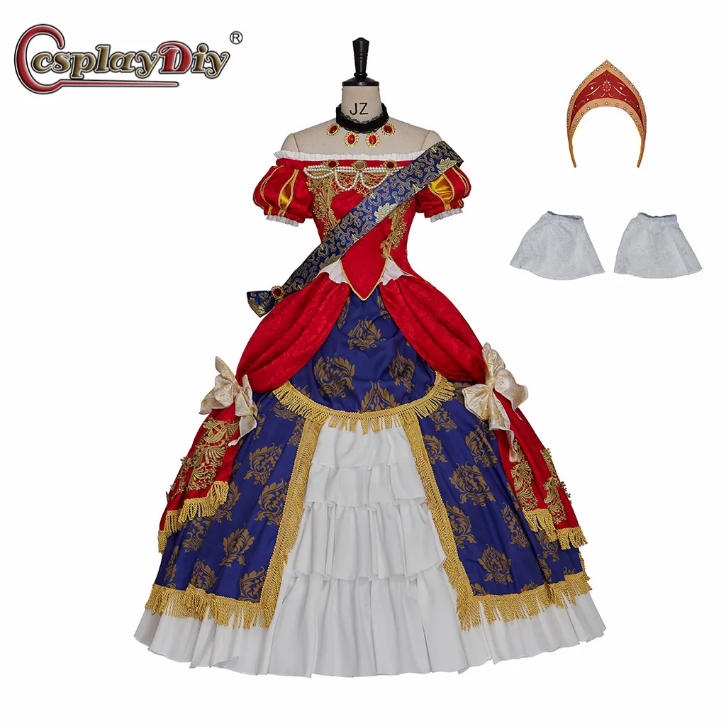 

Cosplaydiy Who made me a princess Cosplay Costume Dress Siya Ball Gown dress beauty Costume Luxury Crystal Cosplay royal Dress