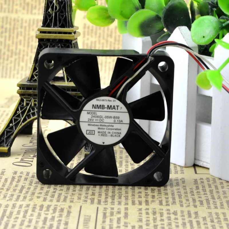 

2406GL-05W-B59 24V 0.13A 6CM 6015 3-Wire Inverter Cooling Fan