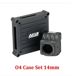 Enhanced Aluminum Heat Dissipation Case with Lens for FPV Drone Image Transmission (O4 Case Set 14mm)