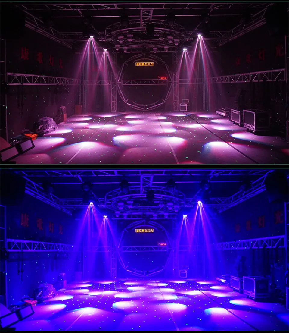 6x15W RGBW Moving Head Laser Light Led 4in1 Bee Eyes Stage Wash Beam Lights 18/2
