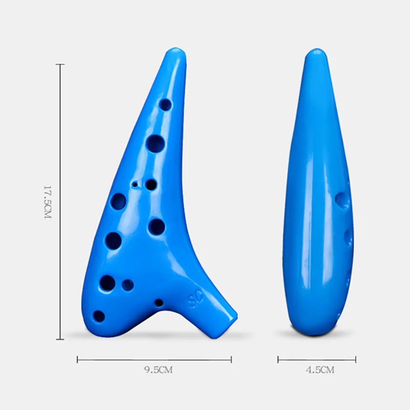 1PC 12-hole Ocarina Resin Plastic Alto C Tuning Multicolor Flute Adult Children's Instrument ceramic ocarina handmade ocarina