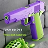 Throw Shell Toy Gun Manual Pistol M1911 Anti-stress Fidget Gun Weapons Toy Cannot Shoot for Children Kids Adults 3