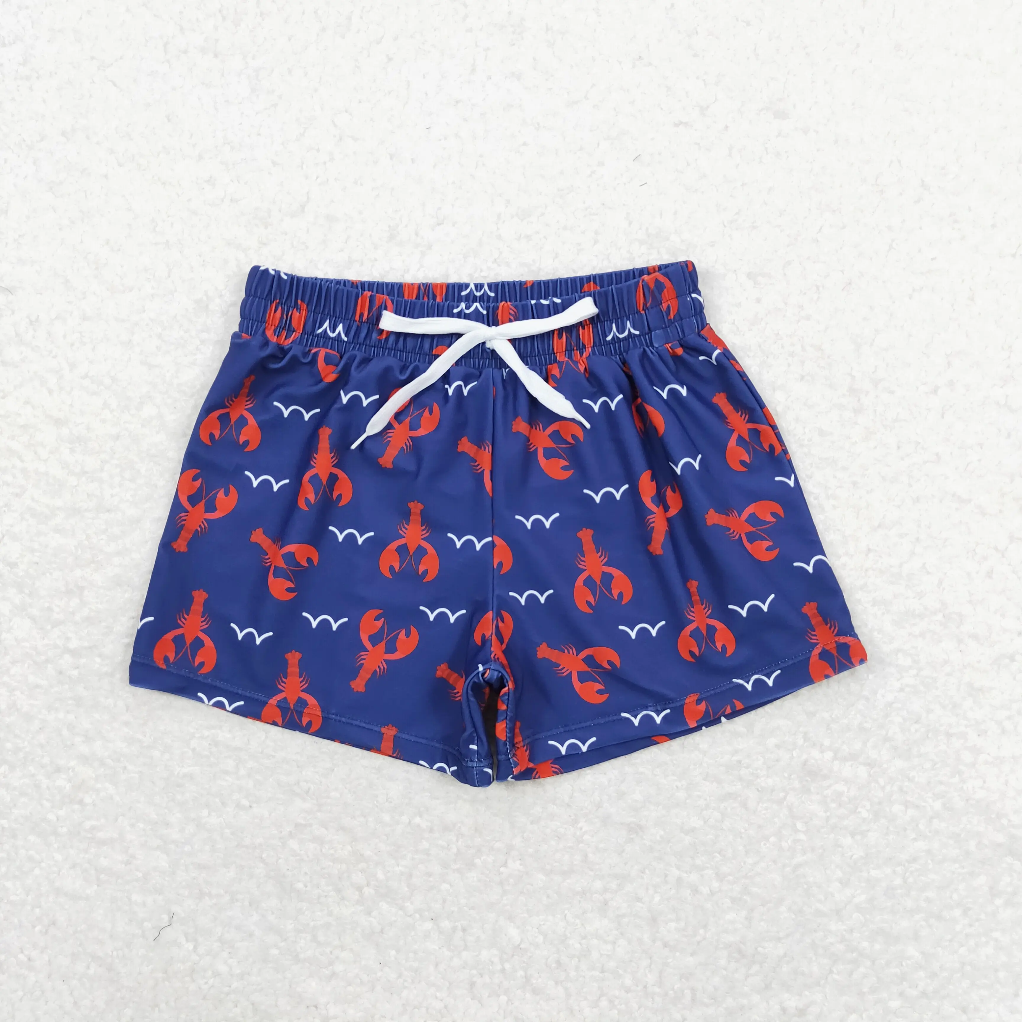 Wholesale Baby Boy Swimming Trunks Beachwear Children Toddler Fish Shorts Kid Swimsuit Children Summer Blue Swimwear Clothing 12