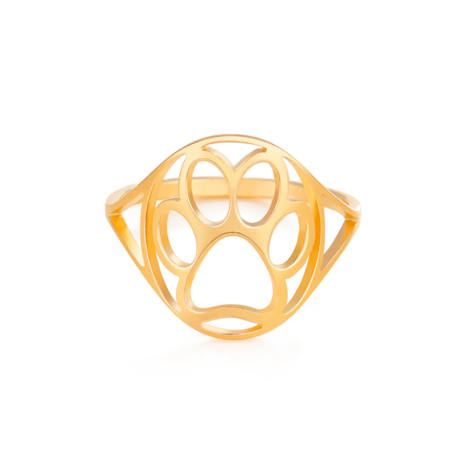 Kkjoy Mode niedlich Edelstahl Gold Farbe Hund Fingerringe Katzen ring für Frauen minimalist ischen Accessoires Schmuck Geschenk Großhandel – Detail 34
