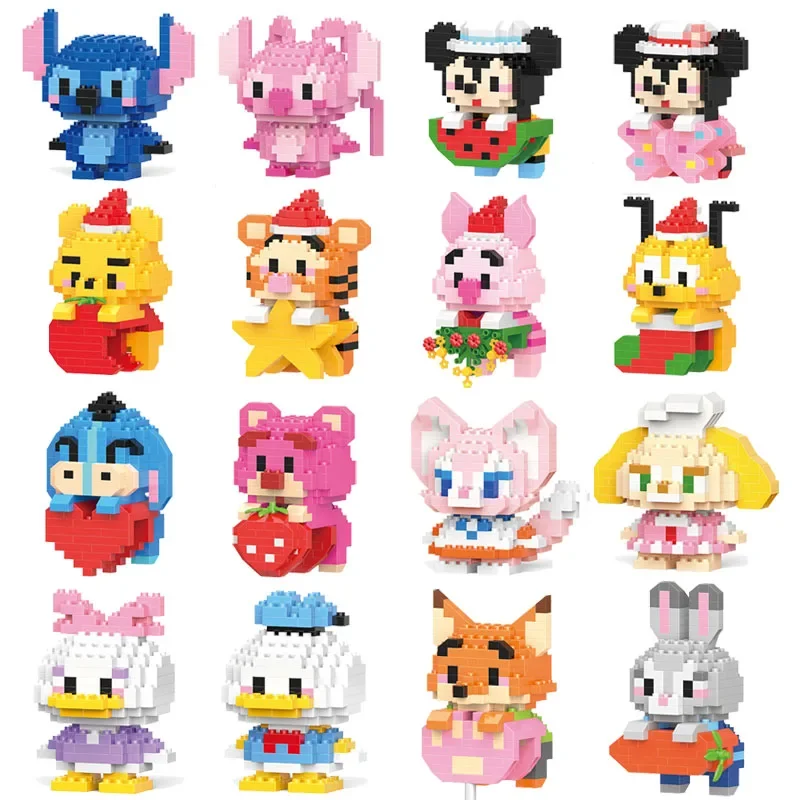 

Disney Lilo & Stitch Building Blocks Anime Figure Kawaii Assembled Blocks Model for Boys Girls DIY Educational Bricks Toys Gift