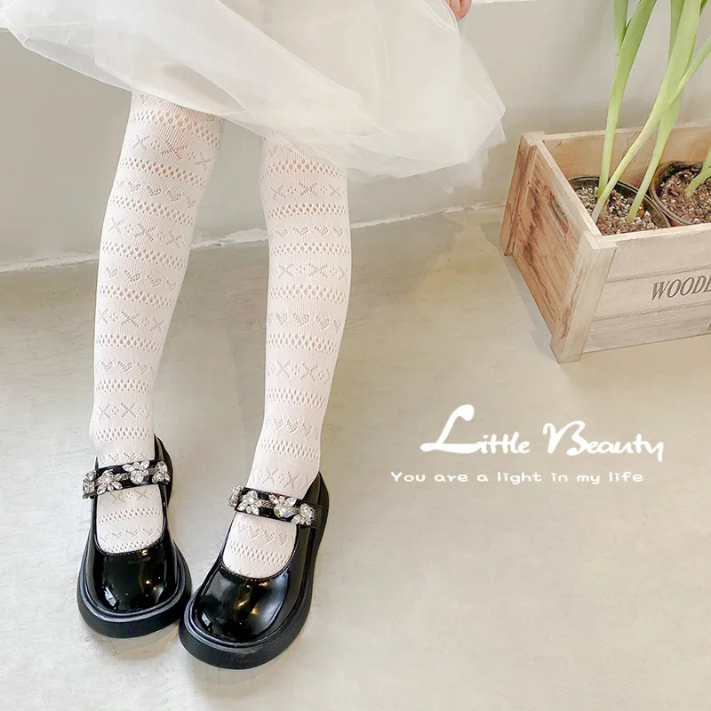 

Pants Children Girls Mesh Tights Kids 3-8 Year-old Baby Lace Leggings Princess Stockings White Pantyhose