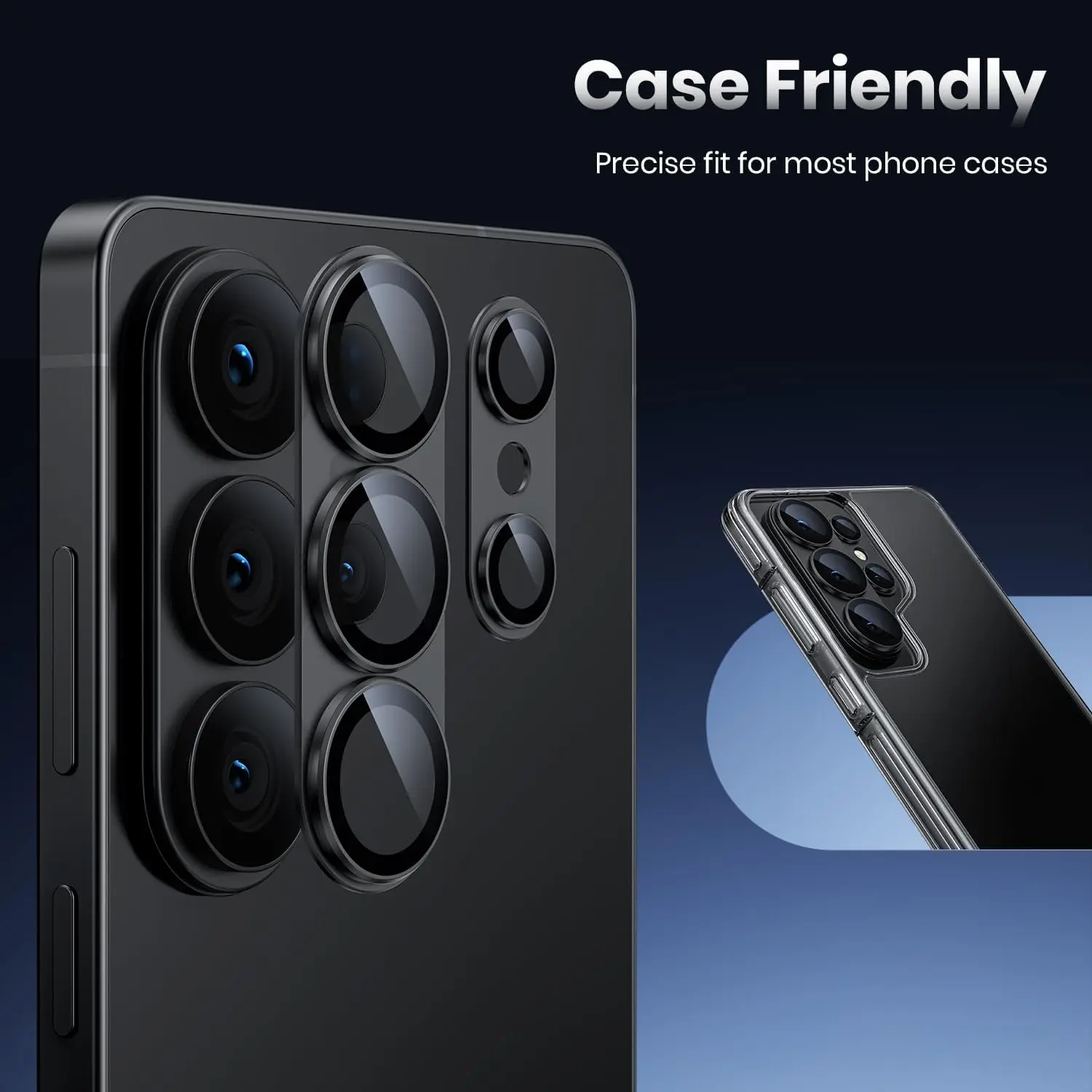 Matte Metal Camera Lens Protector Glass