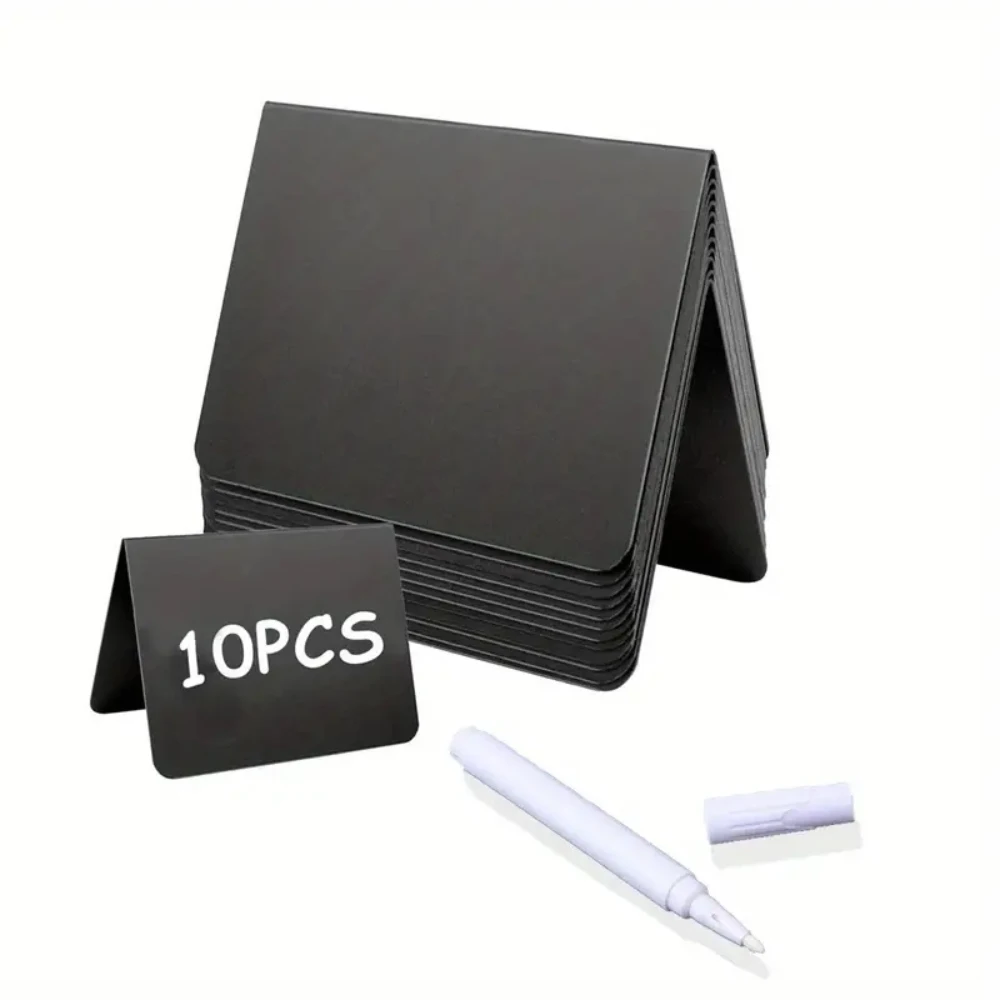 V Type Pvc Chalkboard Sign Message Price Boards Erasable Desktop Signs wooden blackboard wooden chalkboard 10 Pcs