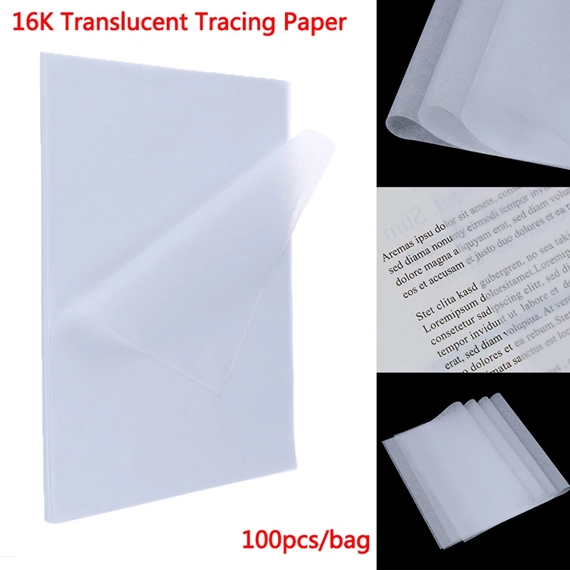 100 pcs A4 Vellum Paper Acetate Paper Pack Design Handmade Paper Craft Translucent Tracing Copy Paper For Art Drawing Painting