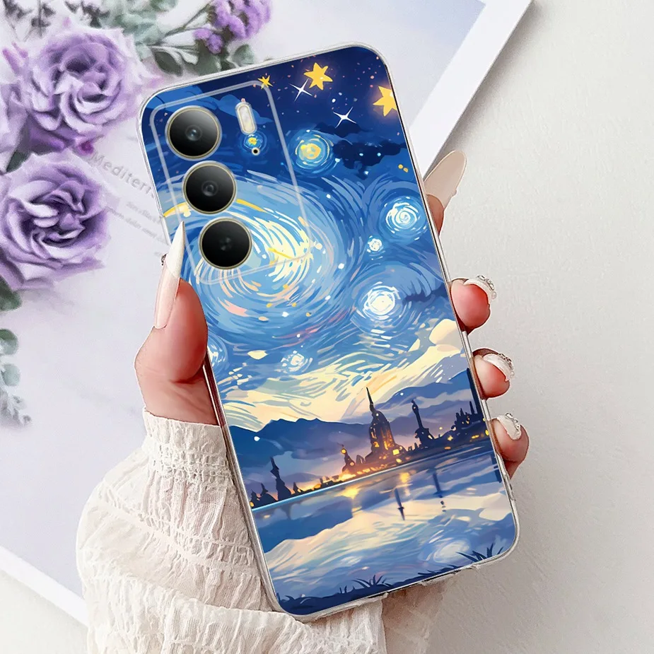 Stylish Painted Soft Silicone Phone Case - Back Cover Bags for Smartphone Protection