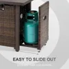 Furniture Sets Pieces with Fire Pit Table Patio Sectional Outdoor Furniture Sofa Chairs Set PE Rattan Wicker Couch Conversation 2