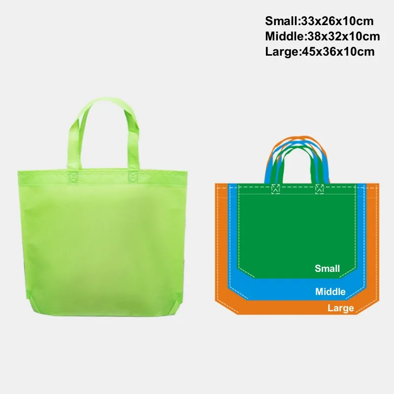 Stobag 25pcs Non-woven Shopping Tote Bags Cloth Fabric Color Eco-friendly Storage Reusable Large Pouches Custom Logo(Extra Fee) 6