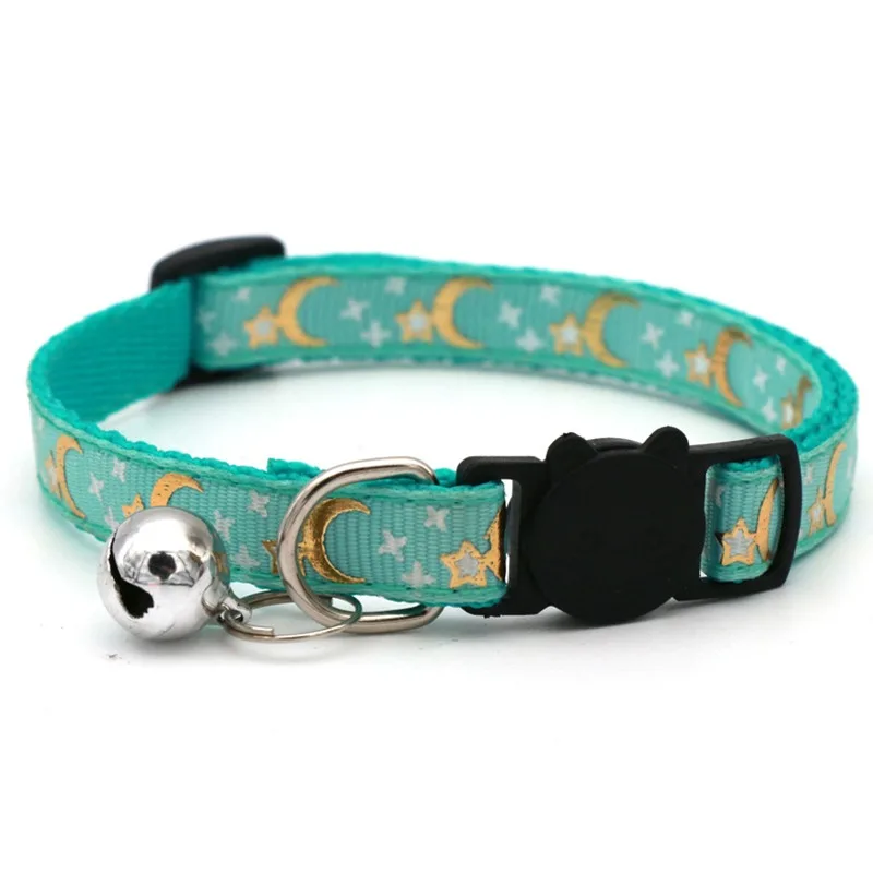 Pet Collar With Bell Cartoon Footprint Colorful Dog Puppy Kitten thumbnail 4