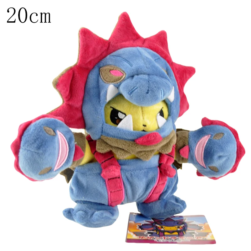 Pokopia Leuchtende Farbige und Pixel-Pikachu-Cosplay-Eevee-Plüschtiere, Charizard Peluche, Lucario, Snorlax, Garchomp, Tyranitar Puppe – Detail 23